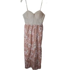 Band of the Free Mauve/Cream Maxi Dress, NWOT, Medium